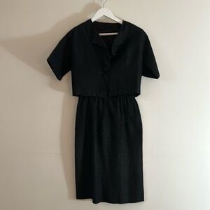 Vintage Jackie O/Audrey Hepburn '60s 'Little black dress' with jacket